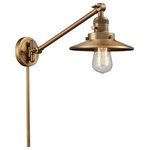 Innovations Lighting - Briarcliff 1-Light LED Swing Arm Light, Brushed Brass - One of our largest and original collections, the Franklin Restoration is made up of a vast selection of heavy metal finishes and a large array of metal and glass shades that bring a touch of industrial into your home.