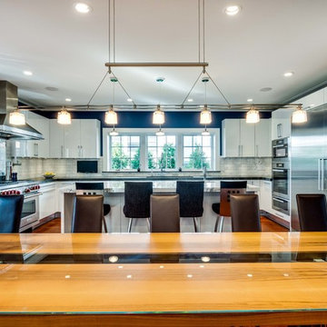 Kitchen and Fireplace, Marble and Granite