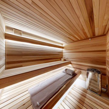 Wine Cellar to Cedar Sauna Suite — McLean, VA