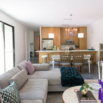 A Space Guided by Color Therapy Living, Dining, & Kitchen
