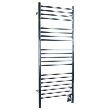 Jeeves Model D-Straight 20-Bar Hardwired Electric Towel Warmer, Polished