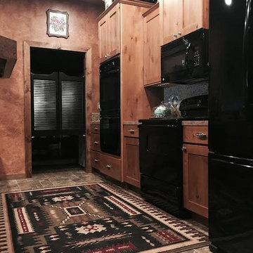 Kennewick Southwest Rustic Contemporary Basement Entertainment Kitchen