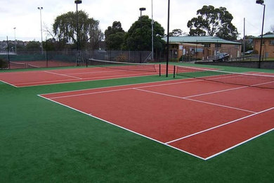 Sports courts.