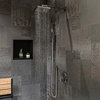 ABNP1616-BB 16" x 16" Brushed Black PVD Steel Square Single Shelf Shower Niche