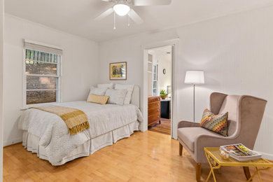Example of a mid-sized trendy guest bedroom design in Other