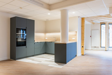 Inspiration pour une cuisine minimaliste.