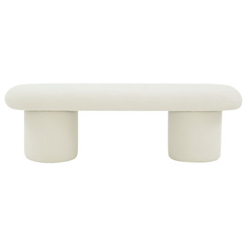 Couture Cassandralee Boucle Bench, Ivory