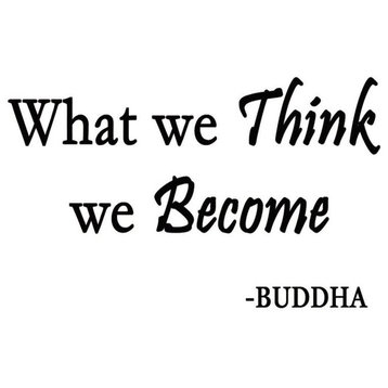 What We Think We Become Buddha Quote Wall Decal Saying Lettering