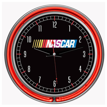 NASCAR Double Ring Neon Clock