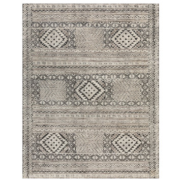 Tunus TUN-2304 Rug, Black and White, 2'x3'