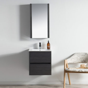 Silver Grey Vanity Set with Medicine Cabinet