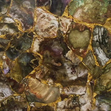 Petrified Wood with Gold