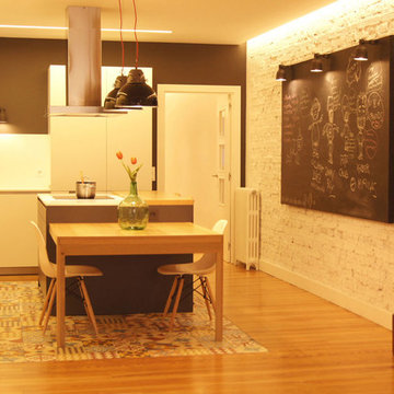 Diseño interior de casa joven vintage
