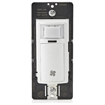 DHS05-1LI Humidity Sensor Switch for Bathroom Exhaust Fan, Automate Ventilation, White