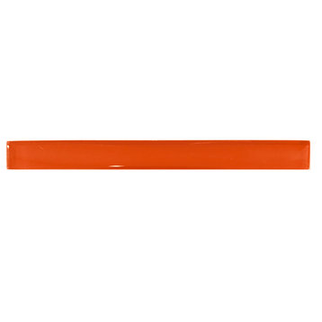 0.63x6 Pencil Bars Glass Tile, Candy Orange