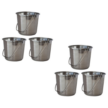 Small Stainless Steel Bucket Set 3Piece Per Set, Set of 2