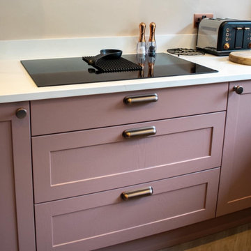 Aldana Kitchen in Slate Blue and Vintage Pink by Everfine Installations