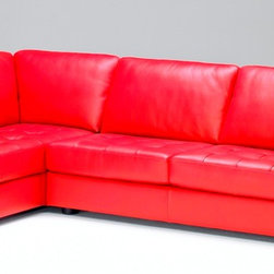Natuzzi Editions Transitional Leather Sectional Sofa B617 - Sectional Sofas