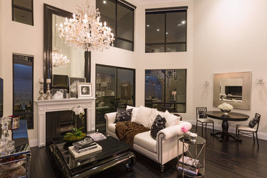 Trendy living room photo in Los Angeles