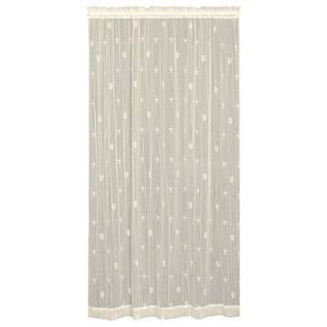 Heritage Lace Sand Shell 45x96 Panel in Ecru