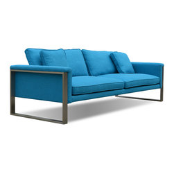 Boston Sofa- Turquoise Fabric (Special Order) - Sofas
