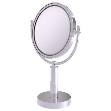 Soho 8" Vanity Top Make-Up Mirror 5X Magnification, Satin Chrome