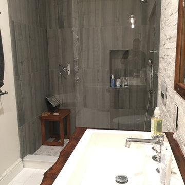 Modern Master Bathroom Remodel in Boston