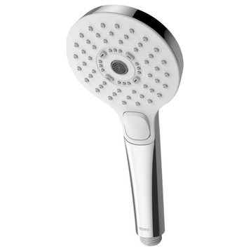 TOTO 4in Round Multi-Spray Hand Shower with Rubber Nozzles, Comfort Wave
