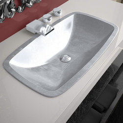 Pert Open Drop-in Bathroom Sink | Silver Leaf - Bathroom Sinks