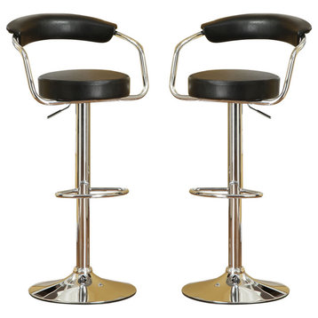 2 Pieces Faux Leather Bar Stools, Multi