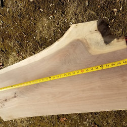 Natural Live Edge Wood Bench with Custom Base - Products