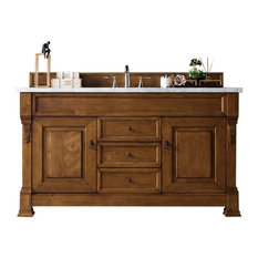 Brookfield 60" Single Vanity Country Oak w/ 3 CM Grey Expo Quartz Top