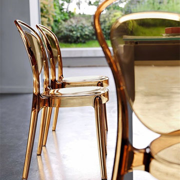 Parisienne Chairs - Transparent Amber Seat Finish