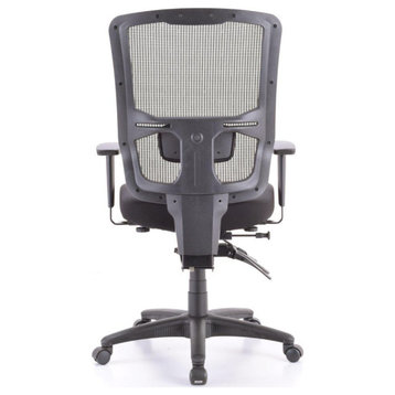 Black Adjustable Swivel Fabric Rolling Conference Office Chair