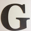 Rustic Large Letter "G", Raw Metal, 22"
