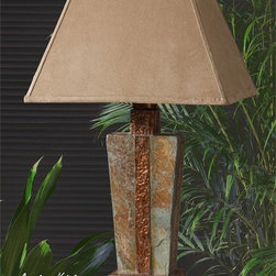Slate, Accent Outdoor Lamp | Uttermost - Outdoor Table Lamps