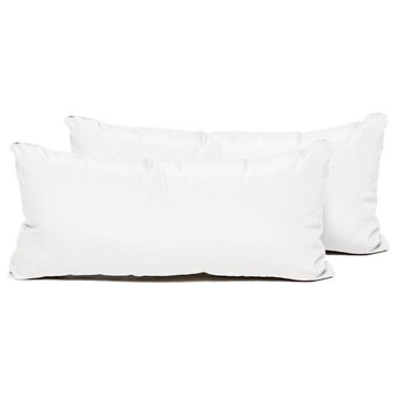 Sail White Outdoor Throw Pillows Rectangle Set of 2