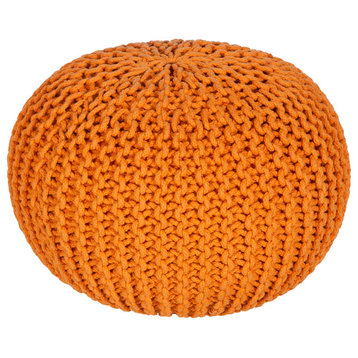 Malmo Sphere Pouf, Orange