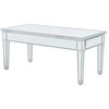 Reflexion Coffee Table, Antique Hand Painted Silver