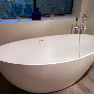 ADM Bathroom Oval Freestanding Bathtub, White, 66.1" - SW-171 (66 x 31)