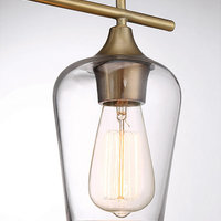 Octave Bathroom Vanity Light, Warm Brass, 3-Light