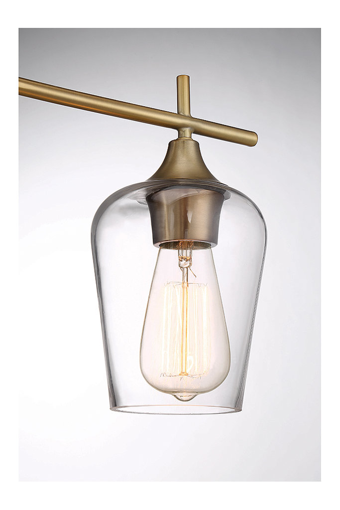Octave Bathroom Vanity Light, Warm Brass, 3-Light