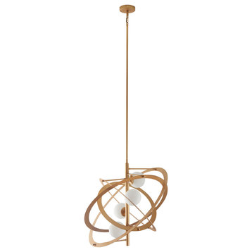 Contemporary Gold Metal Chandelier 562191