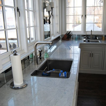 Kitchen in Princess White Extra Quartzite Natural Stone