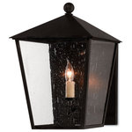 Currey and Company - Currey and Company 5500-0012 Bening - One Light Outdoor Wall Sconce - The small version of the Bening Outdoor Wall SconcBening One Light Out Midnight/Black Clear *UL Approved: YES Energy Star Qualified: n/a ADA Certified: n/a  *Number of Lights: Lamp: 1-*Wattage:60w Candelabra bulb(s) *Bulb Included:No *Bulb Type:Candelabra *Finish Type:Midnight