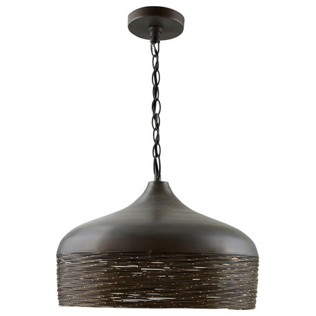 Capital Lighting 1-Light Pendant 330512GI, Grey Iron