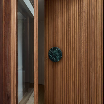 Timber Entry Door with Marble Handle