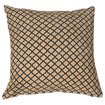 20" Square Corduroy Geometric Print Pillow