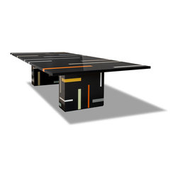 Corian Inlay Dining Table - Dining Tables