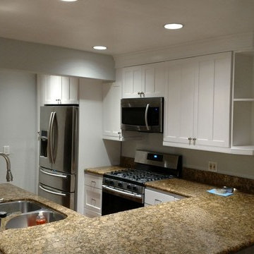Kitchen Cabinet Refinish Wood to White